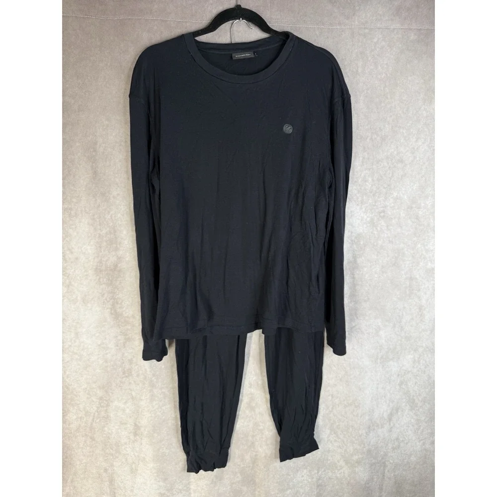 Ermenegildo Zegna Long Sleeve Jogger Lyocell Pajama Pyjama In Black Size M
